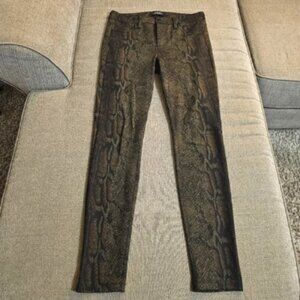 Liverpool LA Copper Black Python Reptile Casual Boho Leggings Pants Size